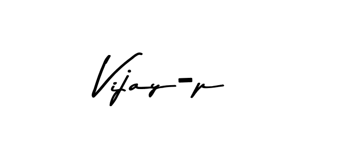 Create a beautiful signature design for name Vijay-p. With this signature (Asem Kandis PERSONAL USE) fonts, you can make a handwritten signature for free. Vijay-p signature style 9 images and pictures png
