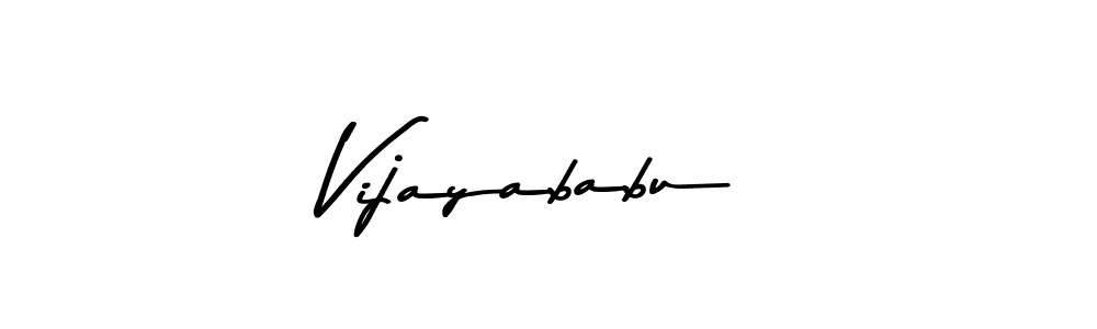 Create a beautiful signature design for name Vijayababu. With this signature (Asem Kandis PERSONAL USE) fonts, you can make a handwritten signature for free. Vijayababu signature style 9 images and pictures png
