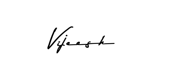 How to make Vijeesh name signature. Use Asem Kandis PERSONAL USE style for creating short signs online. This is the latest handwritten sign. Vijeesh signature style 9 images and pictures png