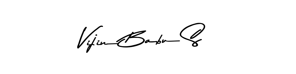 Make a beautiful signature design for name Vijin Babu S. With this signature (Asem Kandis PERSONAL USE) style, you can create a handwritten signature for free. Vijin Babu S signature style 9 images and pictures png