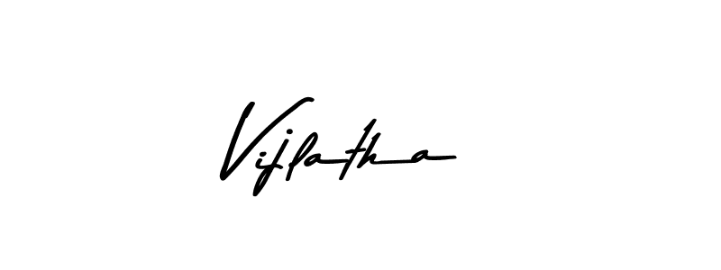 Use a signature maker to create a handwritten signature online. With this signature software, you can design (Asem Kandis PERSONAL USE) your own signature for name Vijlatha. Vijlatha signature style 9 images and pictures png