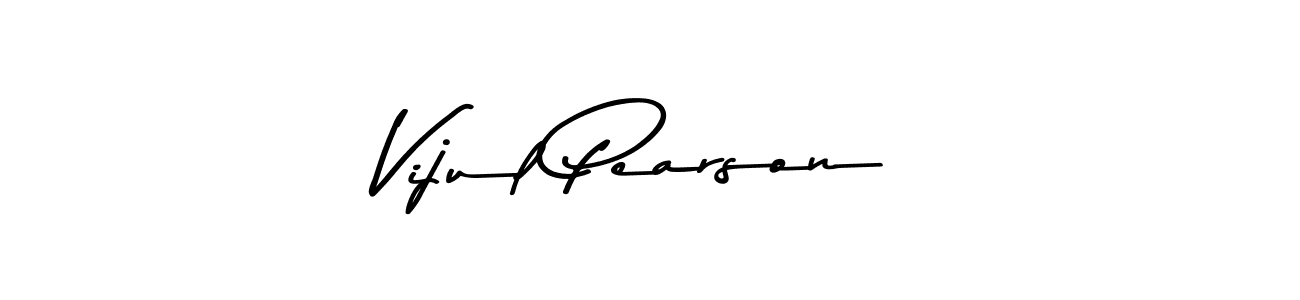 Use a signature maker to create a handwritten signature online. With this signature software, you can design (Asem Kandis PERSONAL USE) your own signature for name Vijul Pearson. Vijul Pearson signature style 9 images and pictures png
