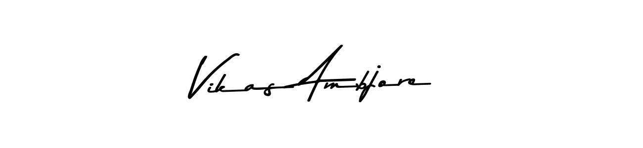 You should practise on your own different ways (Asem Kandis PERSONAL USE) to write your name (Vikas Ambjore) in signature. don't let someone else do it for you. Vikas Ambjore signature style 9 images and pictures png