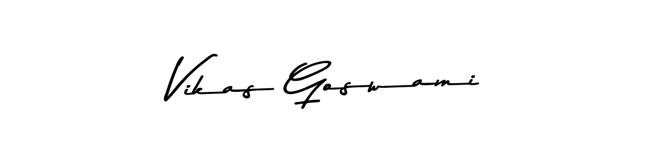 Make a beautiful signature design for name Vikas Goswami. With this signature (Asem Kandis PERSONAL USE) style, you can create a handwritten signature for free. Vikas Goswami signature style 9 images and pictures png