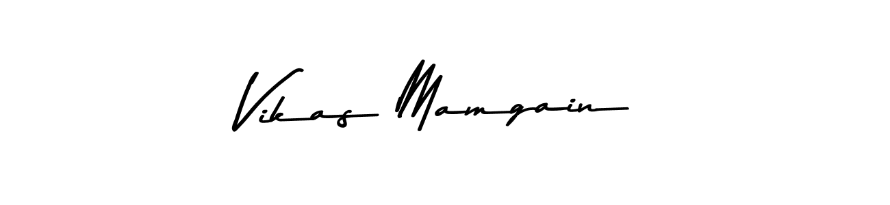 Make a beautiful signature design for name Vikas Mamgain. With this signature (Asem Kandis PERSONAL USE) style, you can create a handwritten signature for free. Vikas Mamgain signature style 9 images and pictures png