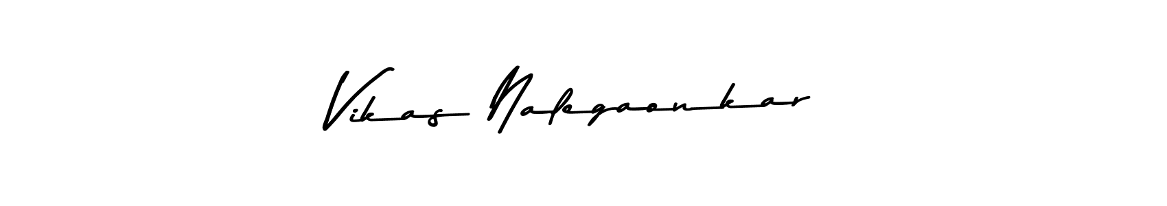 Make a beautiful signature design for name Vikas Nalegaonkar. With this signature (Asem Kandis PERSONAL USE) style, you can create a handwritten signature for free. Vikas Nalegaonkar signature style 9 images and pictures png