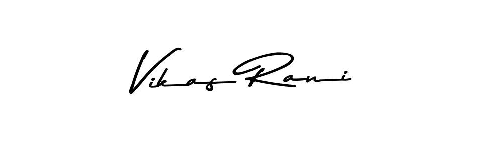 Create a beautiful signature design for name Vikas Rani. With this signature (Asem Kandis PERSONAL USE) fonts, you can make a handwritten signature for free. Vikas Rani signature style 9 images and pictures png