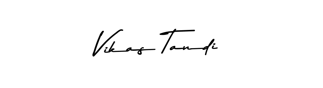 How to make Vikas Tandi name signature. Use Asem Kandis PERSONAL USE style for creating short signs online. This is the latest handwritten sign. Vikas Tandi signature style 9 images and pictures png