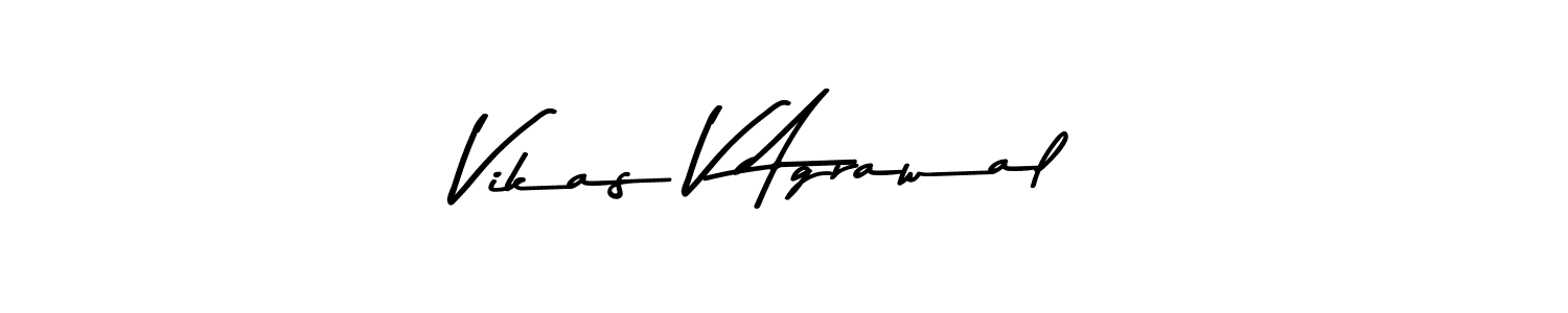 Also You can easily find your signature by using the search form. We will create Vikas V Agrawal name handwritten signature images for you free of cost using Asem Kandis PERSONAL USE sign style. Vikas V Agrawal signature style 9 images and pictures png