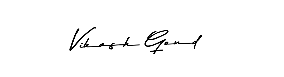 The best way (Asem Kandis PERSONAL USE) to make a short signature is to pick only two or three words in your name. The name Vikash Gond include a total of six letters. For converting this name. Vikash Gond signature style 9 images and pictures png