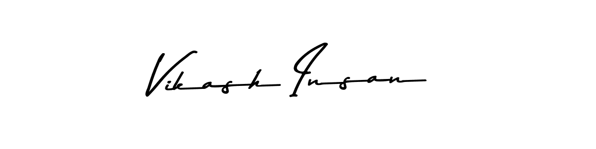 Asem Kandis PERSONAL USE is a professional signature style that is perfect for those who want to add a touch of class to their signature. It is also a great choice for those who want to make their signature more unique. Get Vikash Insan name to fancy signature for free. Vikash Insan signature style 9 images and pictures png