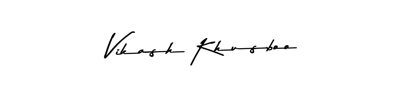 Similarly Asem Kandis PERSONAL USE is the best handwritten signature design. Signature creator online .You can use it as an online autograph creator for name Vikash Khusboo. Vikash Khusboo signature style 9 images and pictures png