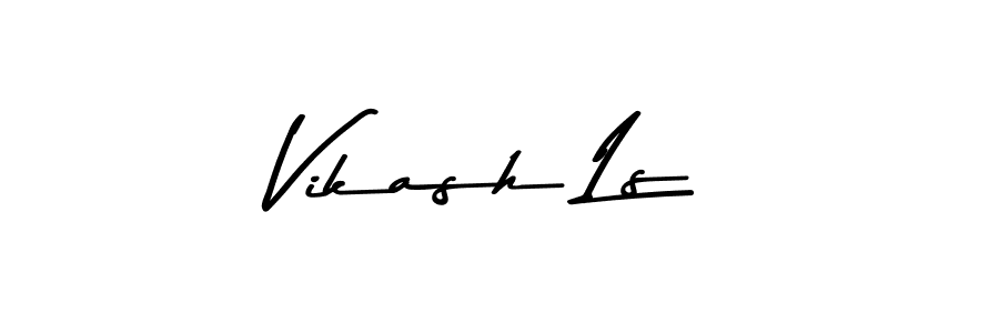 This is the best signature style for the Vikash Ls name. Also you like these signature font (Asem Kandis PERSONAL USE). Mix name signature. Vikash Ls signature style 9 images and pictures png