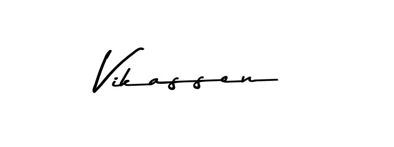 Design your own signature with our free online signature maker. With this signature software, you can create a handwritten (Asem Kandis PERSONAL USE) signature for name Vikassen. Vikassen signature style 9 images and pictures png