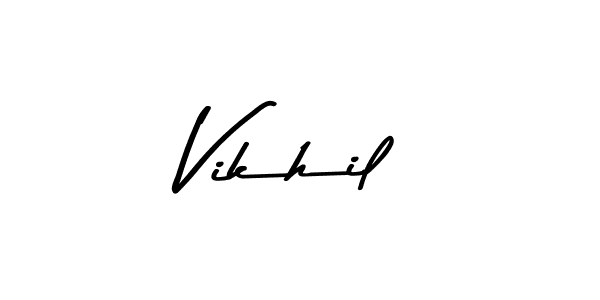 Also we have Vikhil name is the best signature style. Create professional handwritten signature collection using Asem Kandis PERSONAL USE autograph style. Vikhil signature style 9 images and pictures png