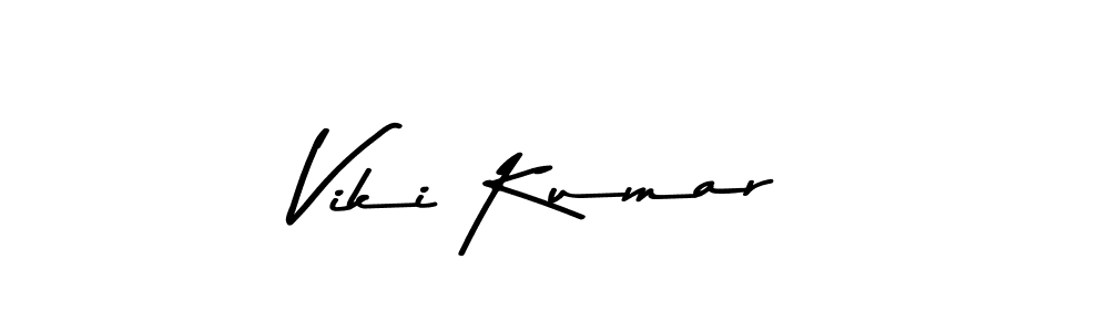 How to make Viki Kumar name signature. Use Asem Kandis PERSONAL USE style for creating short signs online. This is the latest handwritten sign. Viki Kumar signature style 9 images and pictures png