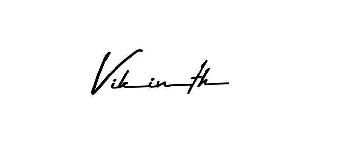 Asem Kandis PERSONAL USE is a professional signature style that is perfect for those who want to add a touch of class to their signature. It is also a great choice for those who want to make their signature more unique. Get Vikinth name to fancy signature for free. Vikinth signature style 9 images and pictures png