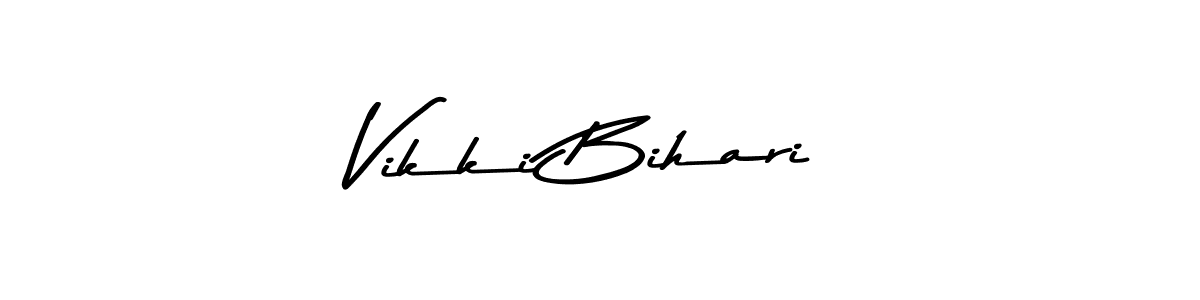 if you are searching for the best signature style for your name Vikki Bihari. so please give up your signature search. here we have designed multiple signature styles  using Asem Kandis PERSONAL USE. Vikki Bihari signature style 9 images and pictures png