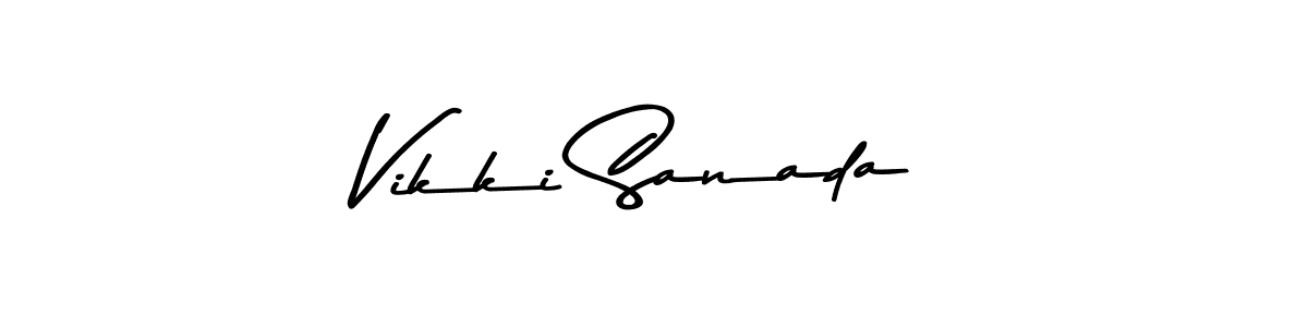 Design your own signature with our free online signature maker. With this signature software, you can create a handwritten (Asem Kandis PERSONAL USE) signature for name Vikki Sanada. Vikki Sanada signature style 9 images and pictures png