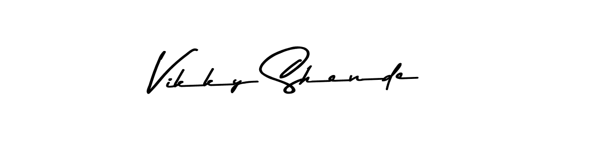 You should practise on your own different ways (Asem Kandis PERSONAL USE) to write your name (Vikky Shende) in signature. don't let someone else do it for you. Vikky Shende signature style 9 images and pictures png