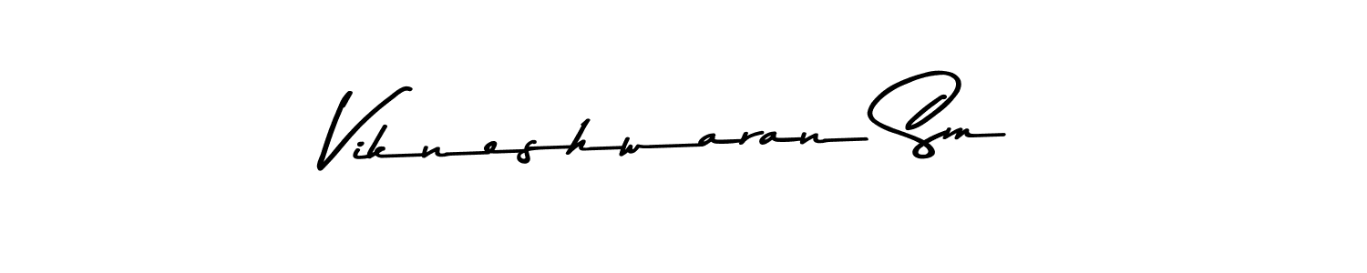 How to make Vikneshwaran Sm signature? Asem Kandis PERSONAL USE is a professional autograph style. Create handwritten signature for Vikneshwaran Sm name. Vikneshwaran Sm signature style 9 images and pictures png