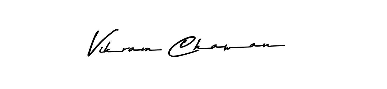 Create a beautiful signature design for name Vikram Chawan. With this signature (Asem Kandis PERSONAL USE) fonts, you can make a handwritten signature for free. Vikram Chawan signature style 9 images and pictures png