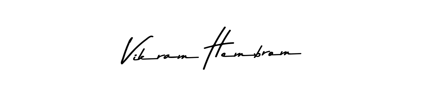 Vikram Hembrom stylish signature style. Best Handwritten Sign (Asem Kandis PERSONAL USE) for my name. Handwritten Signature Collection Ideas for my name Vikram Hembrom. Vikram Hembrom signature style 9 images and pictures png