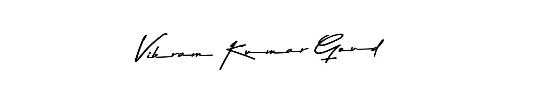 Create a beautiful signature design for name Vikram Kumar Goud. With this signature (Asem Kandis PERSONAL USE) fonts, you can make a handwritten signature for free. Vikram Kumar Goud signature style 9 images and pictures png