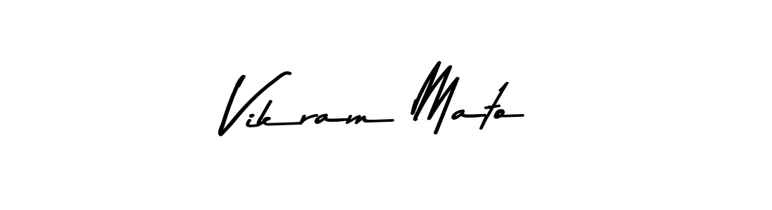 How to make Vikram Mato name signature. Use Asem Kandis PERSONAL USE style for creating short signs online. This is the latest handwritten sign. Vikram Mato signature style 9 images and pictures png
