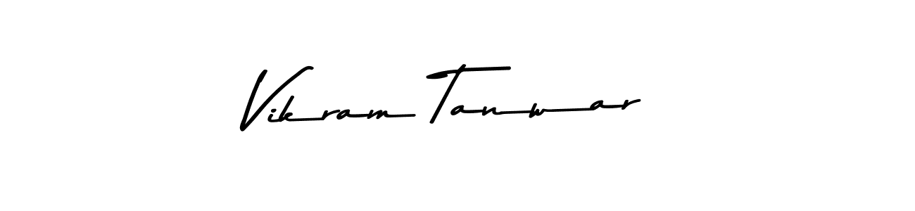 Create a beautiful signature design for name Vikram Tanwar. With this signature (Asem Kandis PERSONAL USE) fonts, you can make a handwritten signature for free. Vikram Tanwar signature style 9 images and pictures png