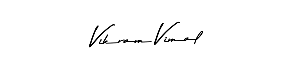 How to make Vikram Vimal name signature. Use Asem Kandis PERSONAL USE style for creating short signs online. This is the latest handwritten sign. Vikram Vimal signature style 9 images and pictures png