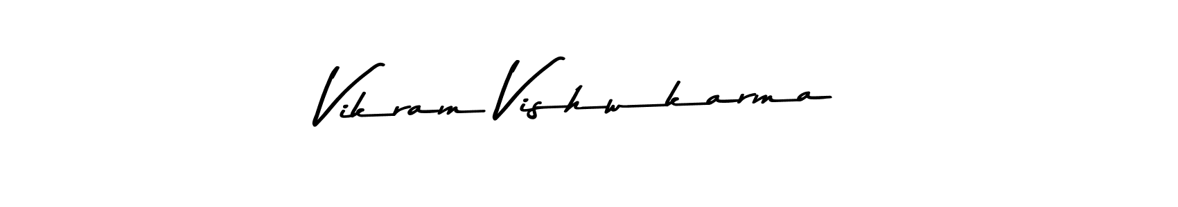 How to make Vikram Vishwkarma name signature. Use Asem Kandis PERSONAL USE style for creating short signs online. This is the latest handwritten sign. Vikram Vishwkarma signature style 9 images and pictures png