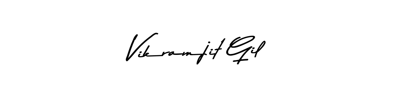 Design your own signature with our free online signature maker. With this signature software, you can create a handwritten (Asem Kandis PERSONAL USE) signature for name Vikramjit Gil. Vikramjit Gil signature style 9 images and pictures png