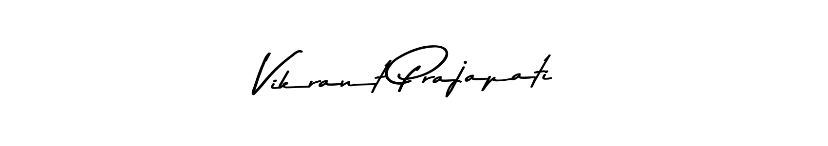 Make a beautiful signature design for name Vikrant Prajapati. With this signature (Asem Kandis PERSONAL USE) style, you can create a handwritten signature for free. Vikrant Prajapati signature style 9 images and pictures png