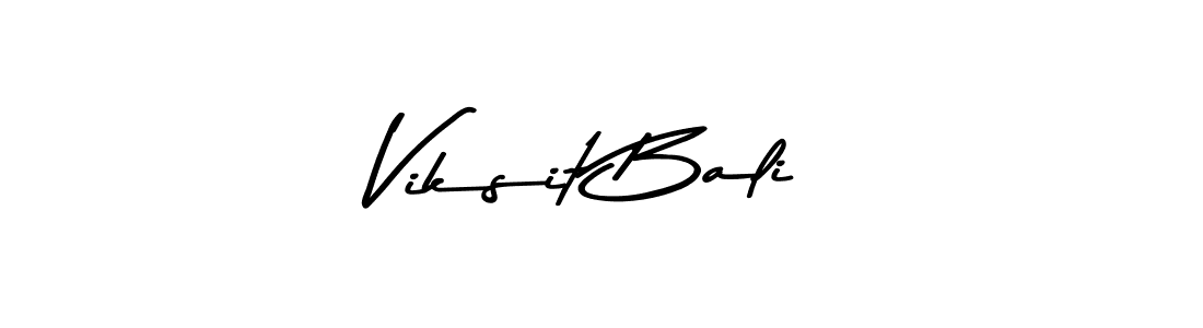 How to make Viksit Bali name signature. Use Asem Kandis PERSONAL USE style for creating short signs online. This is the latest handwritten sign. Viksit Bali signature style 9 images and pictures png