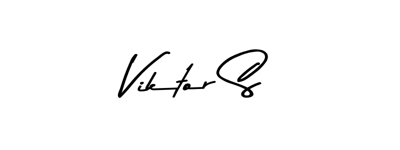 Create a beautiful signature design for name Viktor S. With this signature (Asem Kandis PERSONAL USE) fonts, you can make a handwritten signature for free. Viktor S signature style 9 images and pictures png