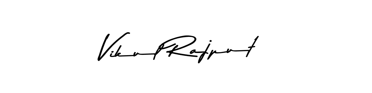 How to make Vikul Rajput name signature. Use Asem Kandis PERSONAL USE style for creating short signs online. This is the latest handwritten sign. Vikul Rajput signature style 9 images and pictures png