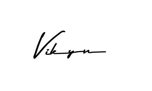 if you are searching for the best signature style for your name Vikyn. so please give up your signature search. here we have designed multiple signature styles  using Asem Kandis PERSONAL USE. Vikyn signature style 9 images and pictures png