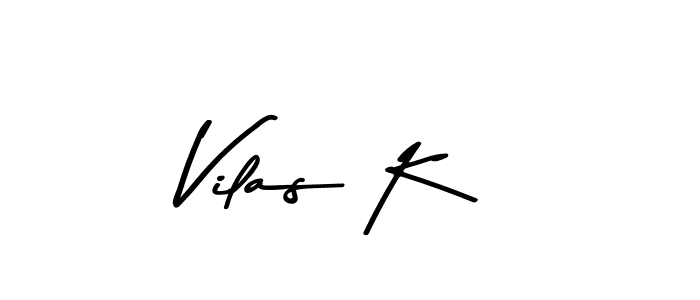 Make a beautiful signature design for name Vilas K. With this signature (Asem Kandis PERSONAL USE) style, you can create a handwritten signature for free. Vilas K signature style 9 images and pictures png