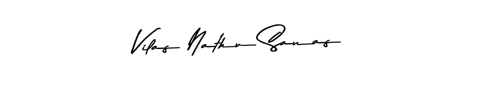 Asem Kandis PERSONAL USE is a professional signature style that is perfect for those who want to add a touch of class to their signature. It is also a great choice for those who want to make their signature more unique. Get Vilas Nathu Sanas name to fancy signature for free. Vilas Nathu Sanas signature style 9 images and pictures png