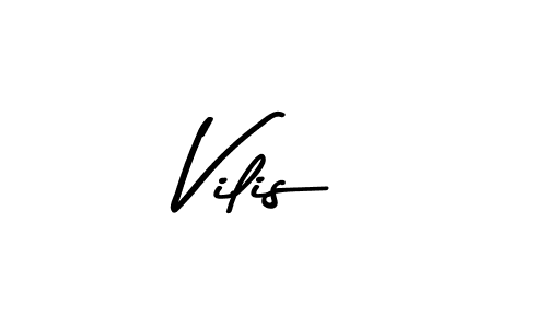 Use a signature maker to create a handwritten signature online. With this signature software, you can design (Asem Kandis PERSONAL USE) your own signature for name Vilis. Vilis signature style 9 images and pictures png