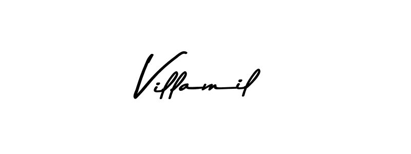 Villamil stylish signature style. Best Handwritten Sign (Asem Kandis PERSONAL USE) for my name. Handwritten Signature Collection Ideas for my name Villamil. Villamil signature style 9 images and pictures png
