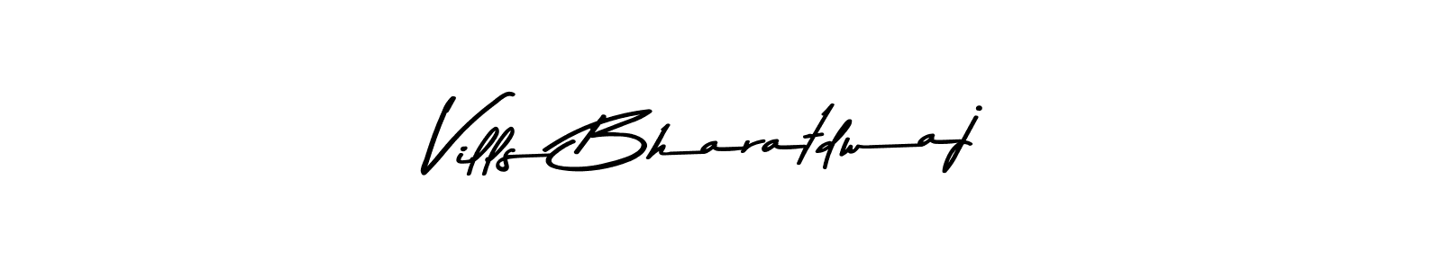 Design your own signature with our free online signature maker. With this signature software, you can create a handwritten (Asem Kandis PERSONAL USE) signature for name Vills Bharatdwaj. Vills Bharatdwaj signature style 9 images and pictures png