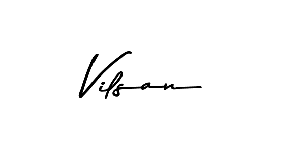 Use a signature maker to create a handwritten signature online. With this signature software, you can design (Asem Kandis PERSONAL USE) your own signature for name Vilsan. Vilsan signature style 9 images and pictures png