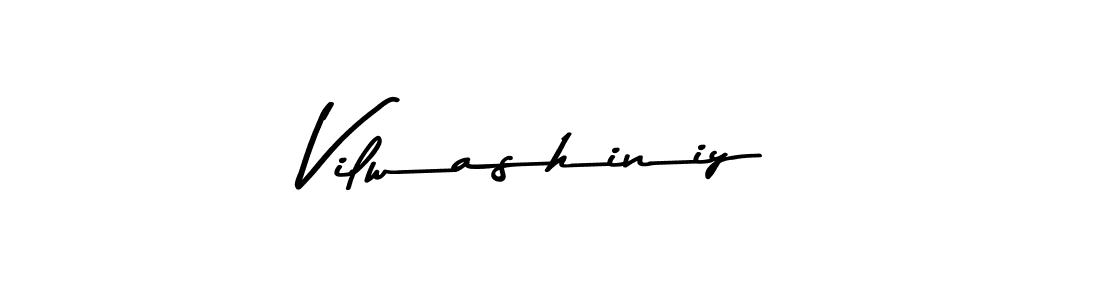Make a beautiful signature design for name Vilwashiniy. With this signature (Asem Kandis PERSONAL USE) style, you can create a handwritten signature for free. Vilwashiniy signature style 9 images and pictures png