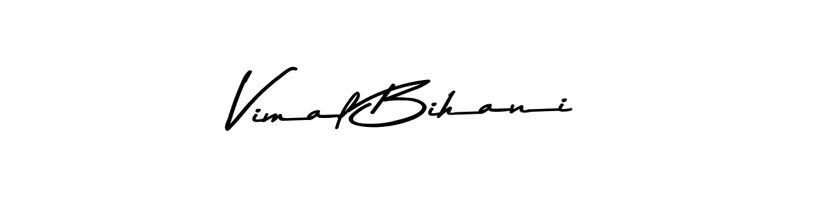 Also You can easily find your signature by using the search form. We will create Vimal Bihani name handwritten signature images for you free of cost using Asem Kandis PERSONAL USE sign style. Vimal Bihani signature style 9 images and pictures png