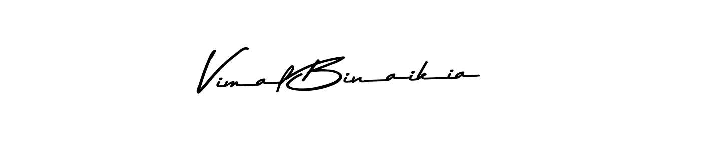 How to make Vimal Binaikia signature? Asem Kandis PERSONAL USE is a professional autograph style. Create handwritten signature for Vimal Binaikia name. Vimal Binaikia signature style 9 images and pictures png