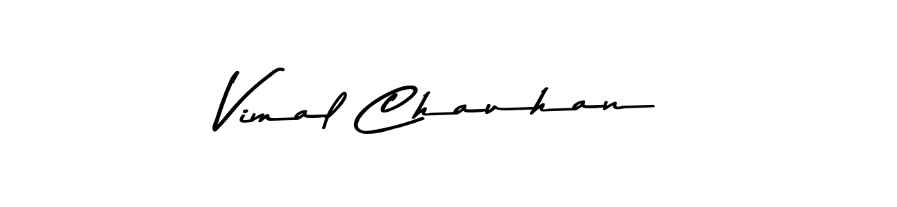 Create a beautiful signature design for name Vimal Chauhan. With this signature (Asem Kandis PERSONAL USE) fonts, you can make a handwritten signature for free. Vimal Chauhan signature style 9 images and pictures png