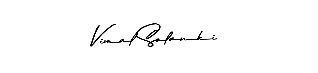 How to make Vimal Solanki name signature. Use Asem Kandis PERSONAL USE style for creating short signs online. This is the latest handwritten sign. Vimal Solanki signature style 9 images and pictures png