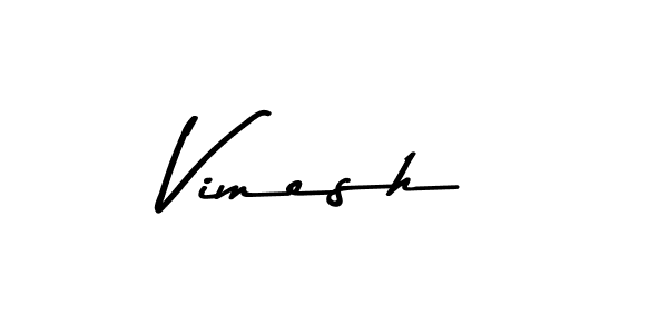 Create a beautiful signature design for name Vimesh. With this signature (Asem Kandis PERSONAL USE) fonts, you can make a handwritten signature for free. Vimesh signature style 9 images and pictures png
